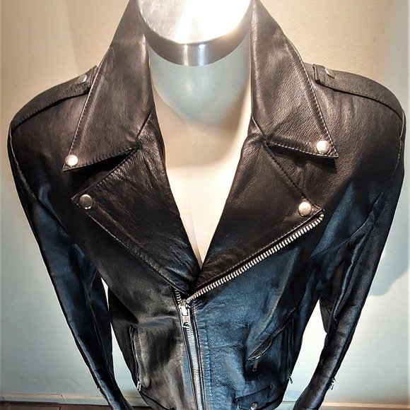 Vintage Men's Biker Jacket. Size 44cm / XL - Picture 10 of 13